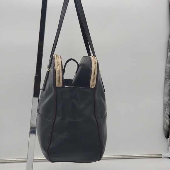 Antonio Melini Black Stachel with Gold Hardware and Three Compartment - Picture 9 of 16